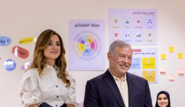 Queen Rania and King Abdullah Celebrate World Teachers’ Day With a Kindergarten Class in Aqaba