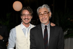 NEW YORK, NEW YORK - OCTOBER 02: (L-R) Pedro Pascal and Tony Gilroy attend the world premiere of "Behemoth!" at NYFF 2026 on October 02, 2026 in New York City. (Photo by Slaven Vlasic/Getty Images for Searchlight Pictures)