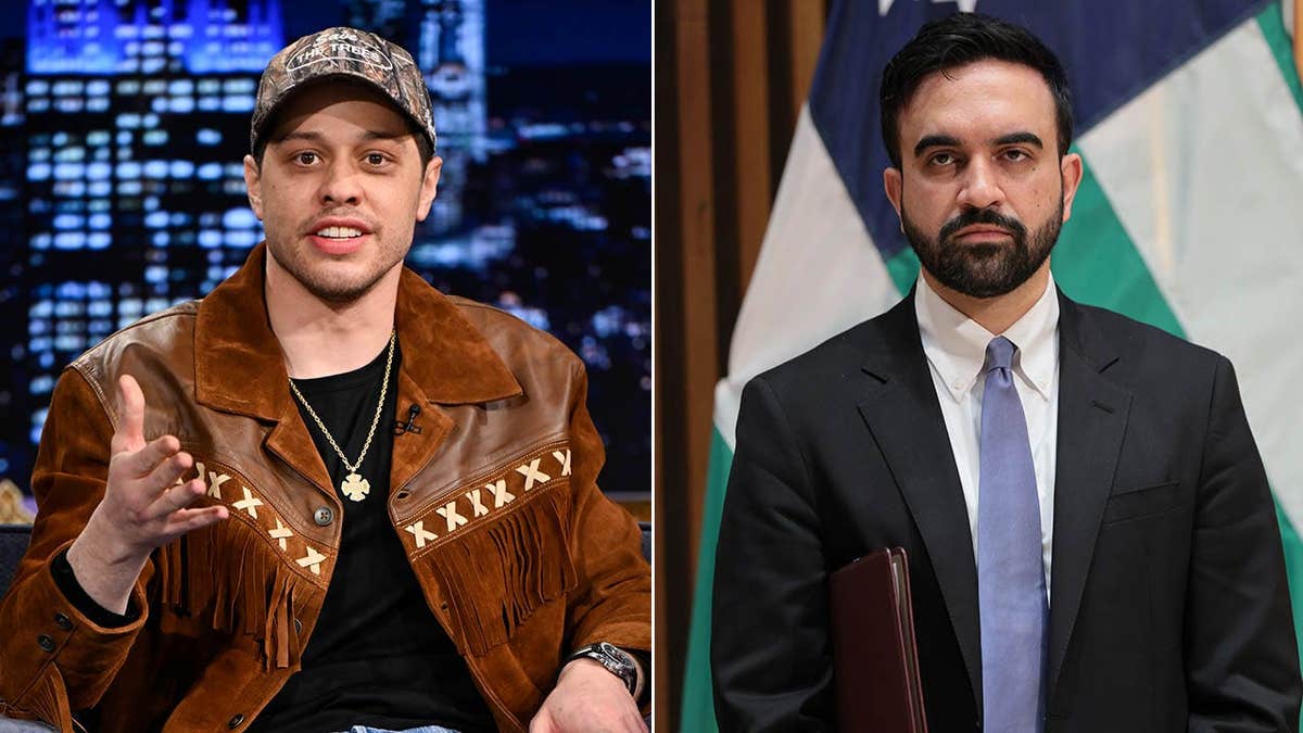 A split of Pete Davidson and Zohran Mamdani