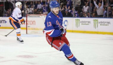 Lafreniere nabs hat trick, Bjorkstrand scores twice in Rangers’ 5-2 win over Islanders