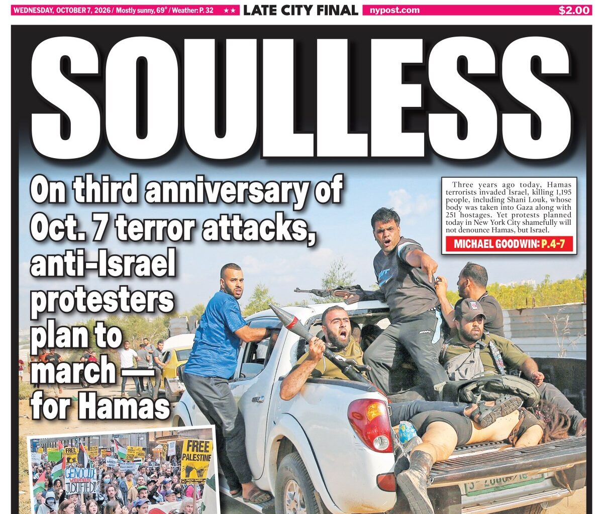 New York Post Cover for October 7, 2026