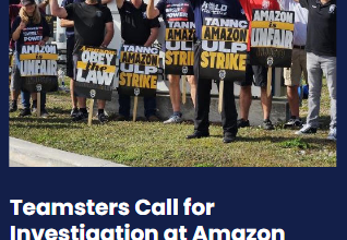 The Teamsters Union Calls For A New York State Department Of Labor Workplace Safety Investigation At The Amazon Staten Island Facility On Staten Island