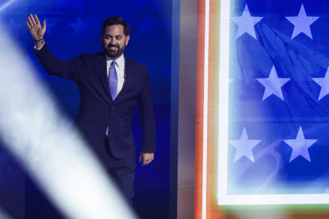 Rep. Mike Lawler, R-NY, walks on stage on the second day of the Republican National Convention in September.