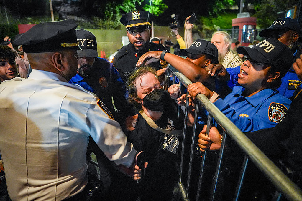 Protesters clash with NYPD officers