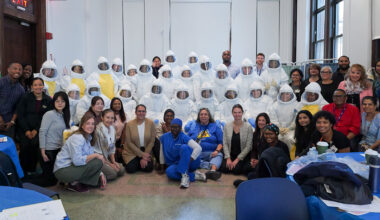 Health care workers from NYC Health + Hospitals/Elmhurst, NYC Health + Hospitals/Harlem, and NYC Health + Hospitals/Jacobi alongside instructors from the Region 2 RESPTC training at NYC Health + Hospitals/Bellevue