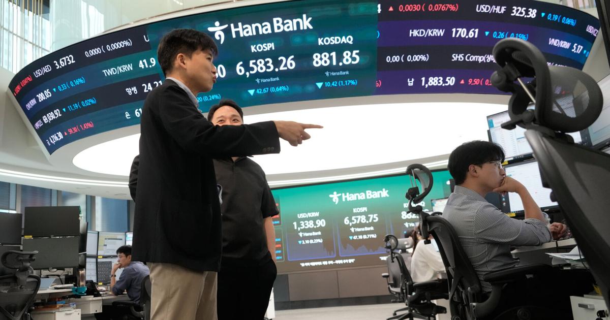 US stocks hover near their latest record in mixed trading on Wall Street | Stock Market