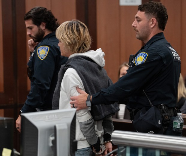 Selma Blair appears in Queens Criminal Court on Monday, Oct. 12, 2026, in New York City. (Barry Williams/ New York Daily News)