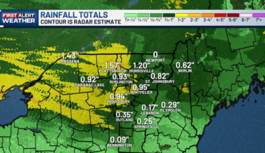 Record rainfall soaks parts of northern New York and Vermont Tuesday