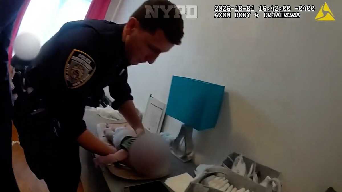 NYPD body cam shows officers save infant in Queens