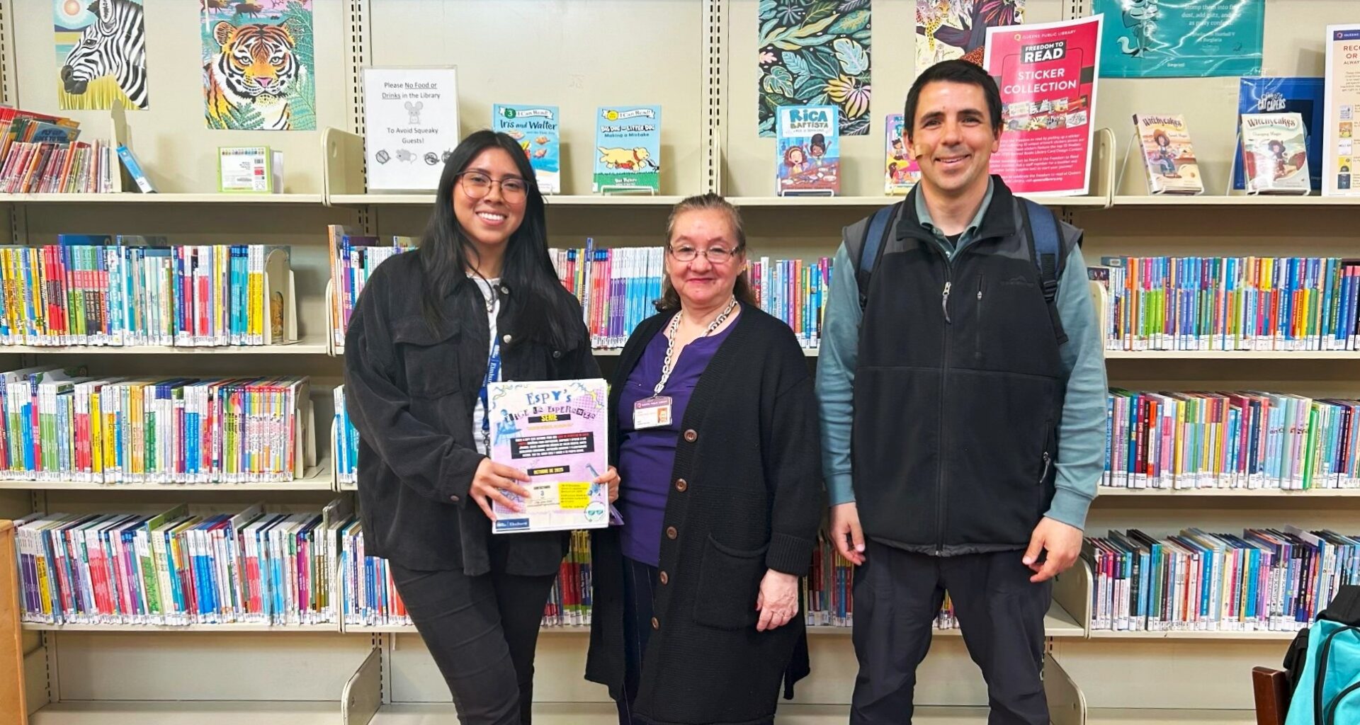 Health care team members from Elmhurst Hospital’s Suicide Prevention in Youth Program (ESPY) host a mental health discussion at the Corona Library for Hispanic Heritage Month 2025.