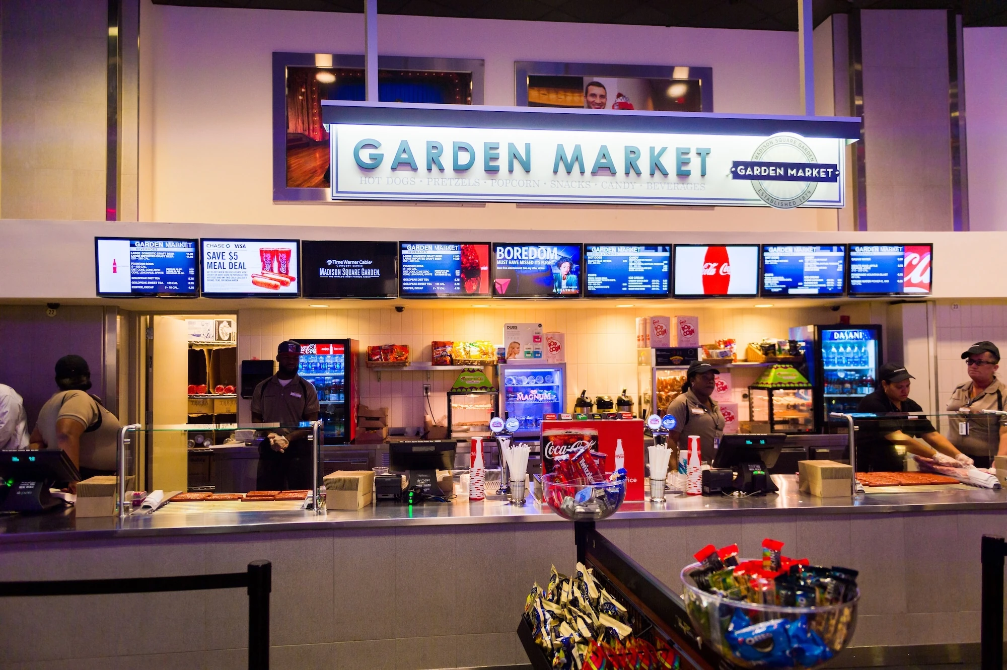 Food concessions at Madison Square Garden