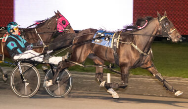 Erik Jones/Room 9 Photography): Stacy Chiodo drove Lucky Streak to victory in a Sulky Queens Driving Series event
