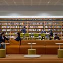 © Dave Burk © SOM Success Academy Bronx K–12 Campus / SOM - Interior Photography, Living Room, Shelving, Chair