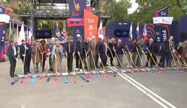 Security measures in place, blue line painted ahead of 2026 TCS New York City Marathon