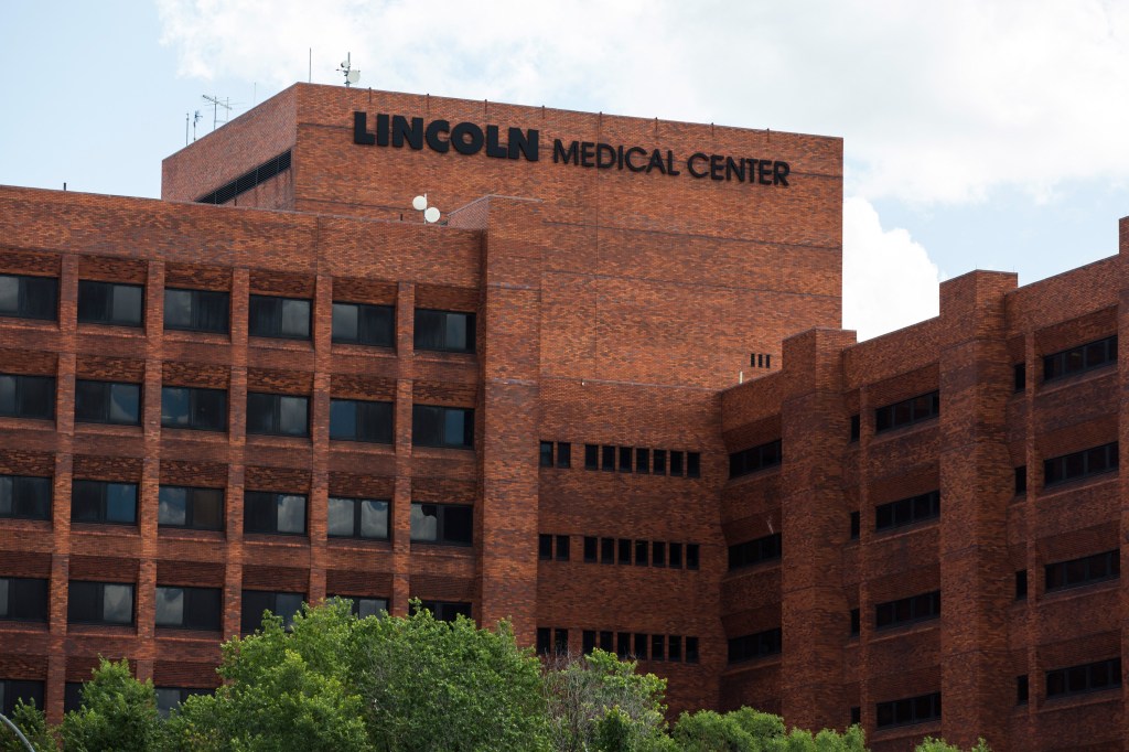 Lincoln Hospital, which houses a water cooling tower found to have traces of legionella pneumophila bacteria, is seen on Thursday, August 13, 2015, in the Bronx borough of New York City. New York City Mayor Bill de Blasio said that while new cases of Legionnaires' may appear, the outbreak has been contained and the water cooling towers believed to be responsible have been decontaminated.