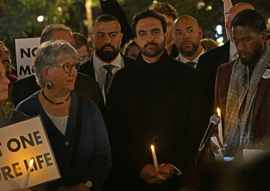 Mayor Mamdani attends a candlelight vigil for the victims of October 7, 2023, in Union Square.