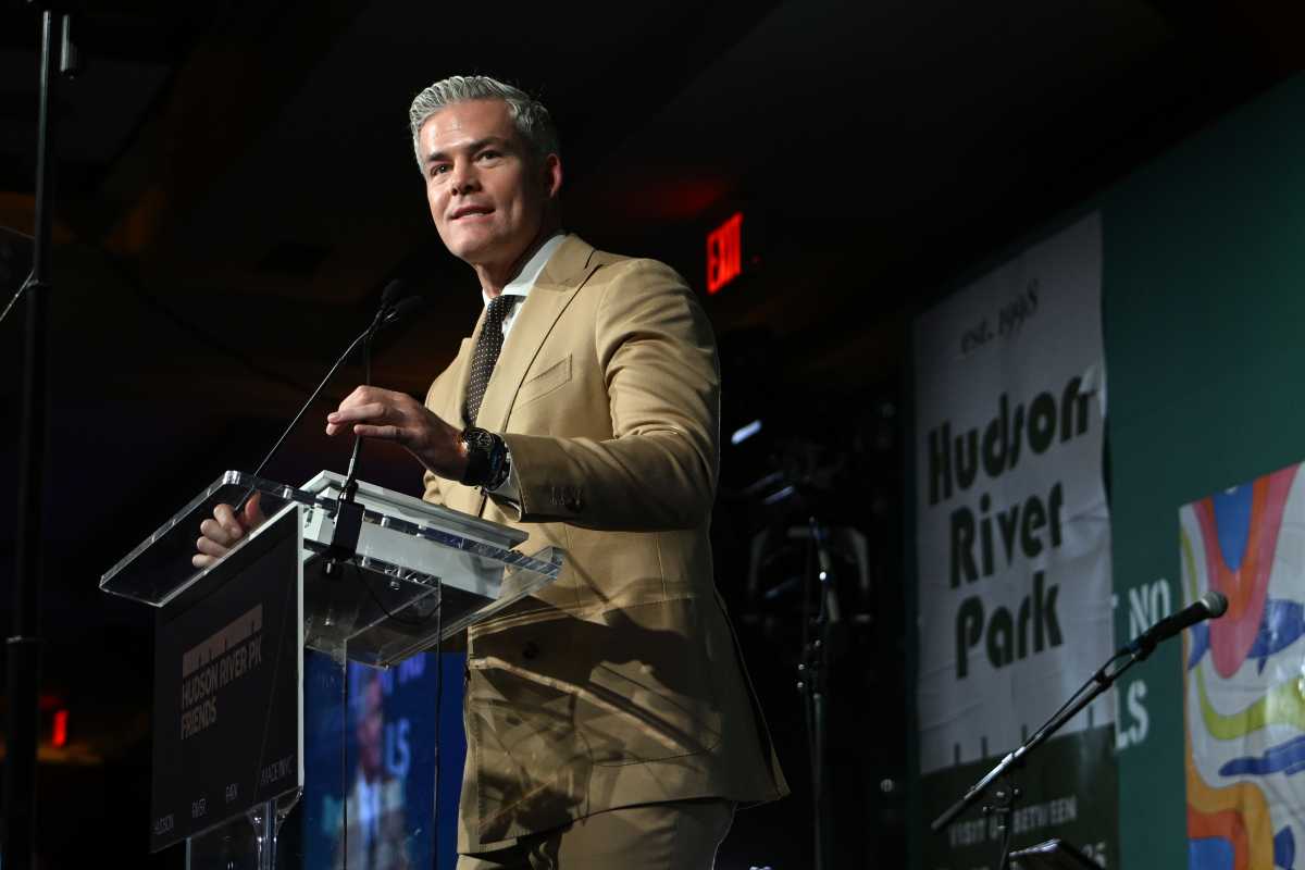 Ryan Serhant accepts an award onstage the Hudson River Park Friends 2026 Gala at Pier Sixty at Chelsea Piers on Oct. 8, 2026 in New York City.  