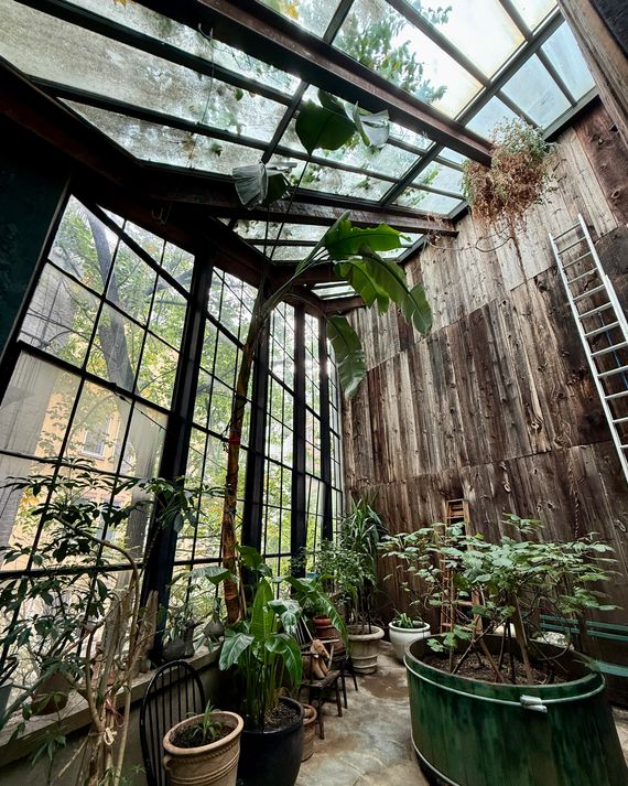 Middleton paneled his “Palm Court” in reclaimed wood after Lakofski worried the designs for the building were too slick.