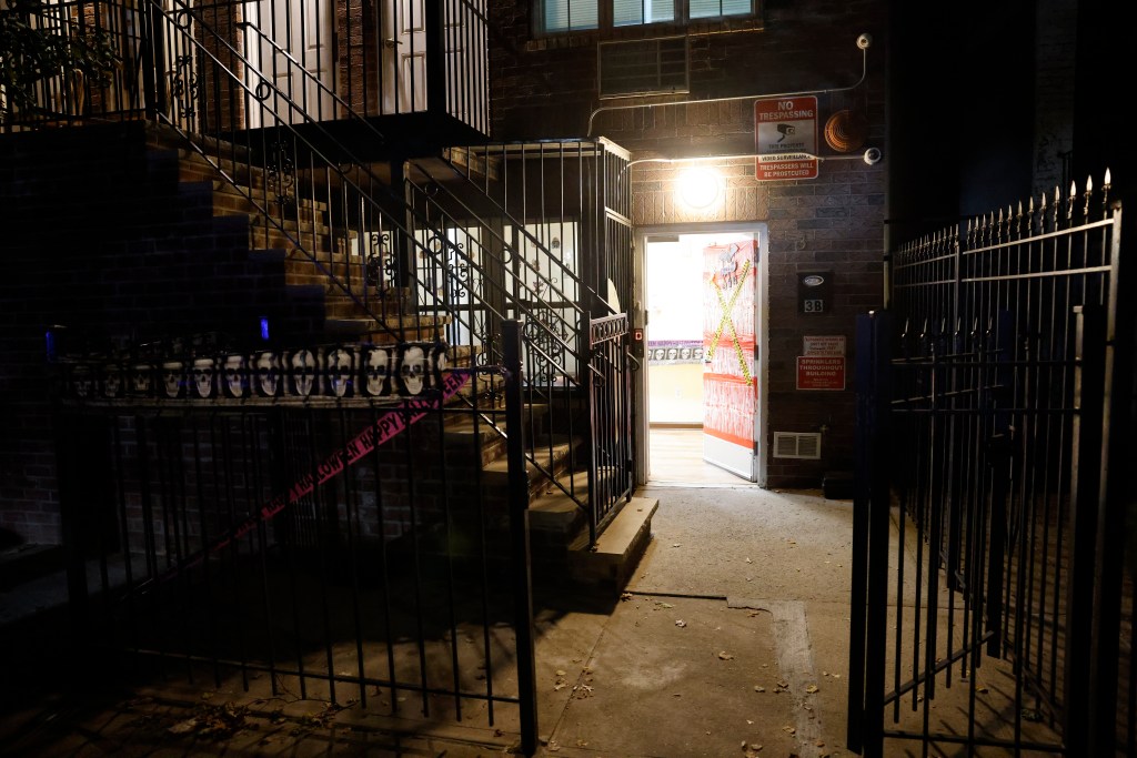 Police investigate the area on East 129th Street where a 32-year-old man with autism was involved in a fight before dying in police custody.