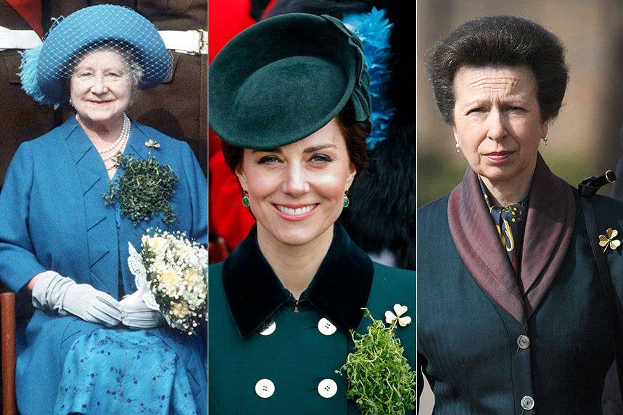 kate middleton princess anne irish guards brooch