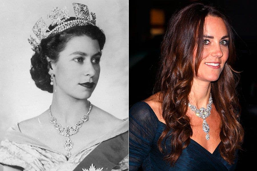 queen kate middleton Nizam of Hyderabad diamond necklace