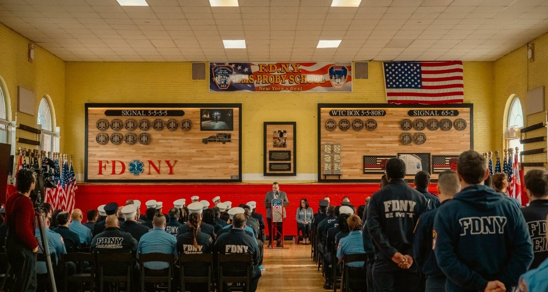 FDNY honors fallen EMS members with new memorial wall at Queens training academy