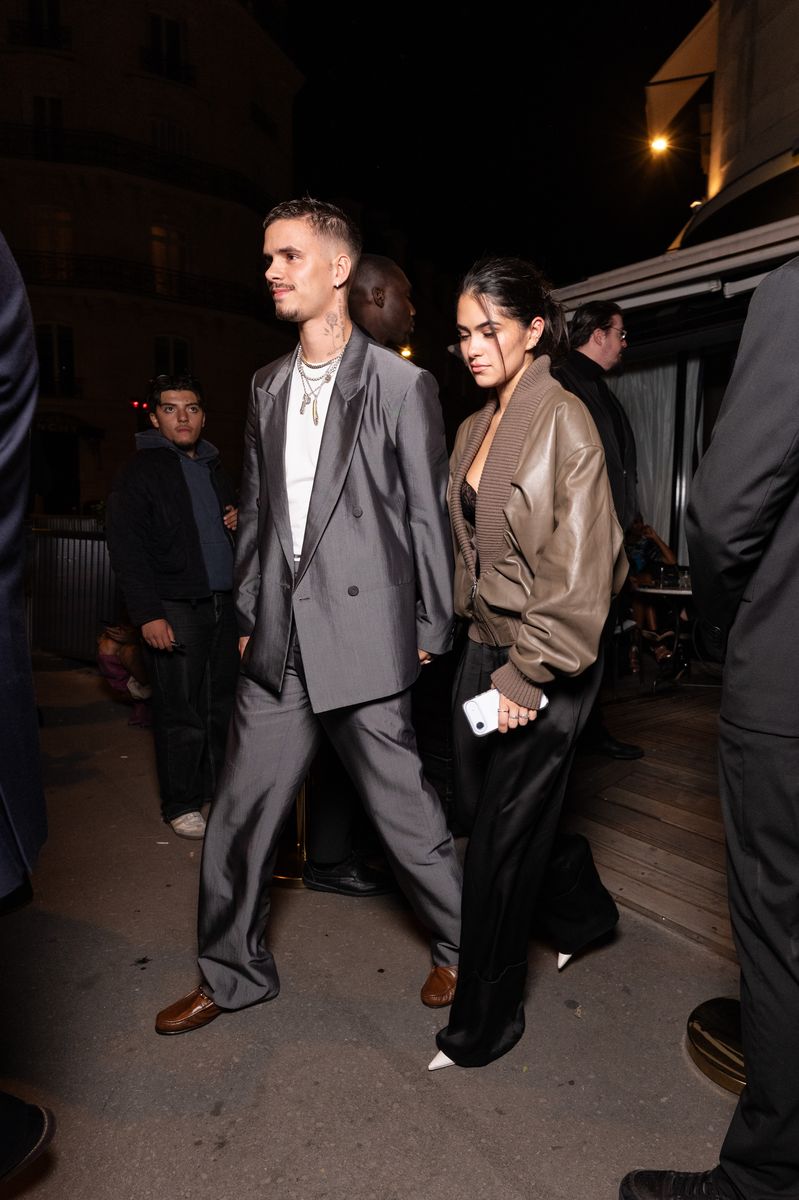 Romeo Beckham and Kim Turnbull 