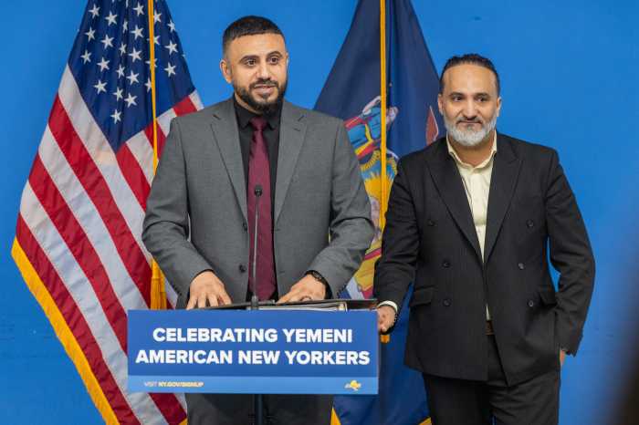 Little Yemen Neighborhood Council Founder and President Yahay Obeid at the Little Yemen cultural district bill signing.