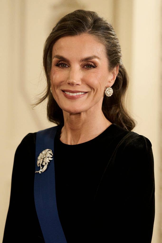 Queen Letizia of Spain attends a Gala dinner at the Presidential Palace on day two of the State Visit of the King and Queen of Spain to Finland on October 06, 2026 in Helsinki, Finland. King Felipe VI of Spain is visiting Finland for the first time since becoming king.  