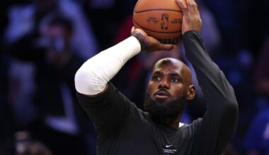 LeBron James has a strong first half for the 76ers in his first appearance with his new team | National Sports
