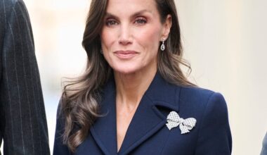 Queen Letizia Elevates Her Skirt Suit With a Historic Diamond Bow Brooch
