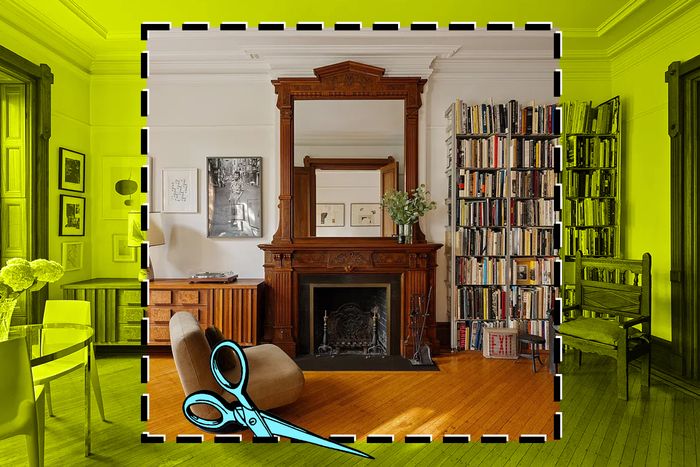 This one-bedroom in Brooklyn Heights, as seen in this listing photo, feels particularly grand thanks to the many remaining 1870 details.