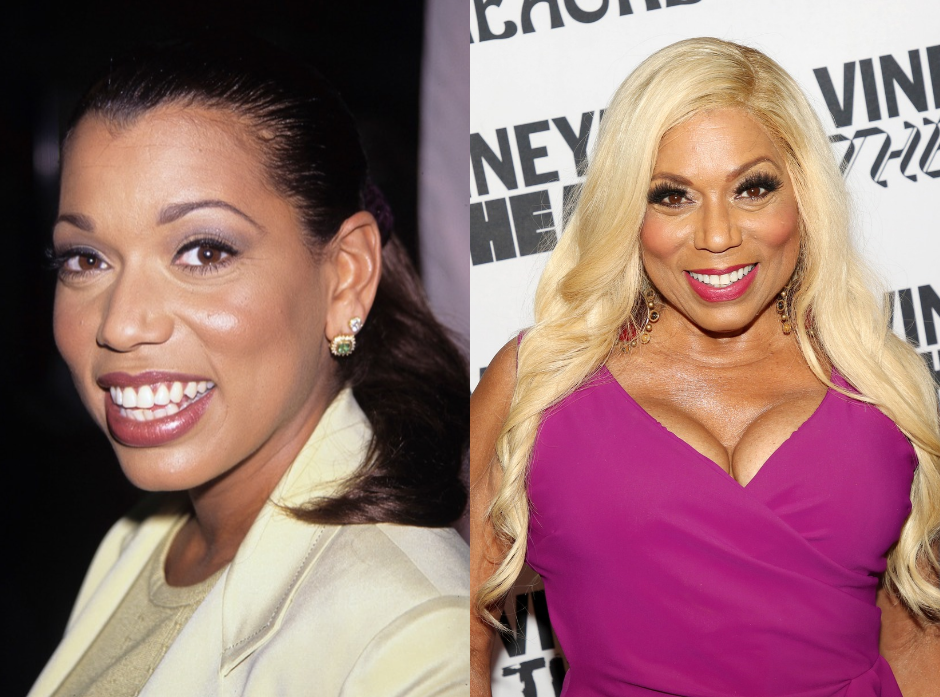 Split image of Rolonda Watts, pictured in 1996 and 2026.