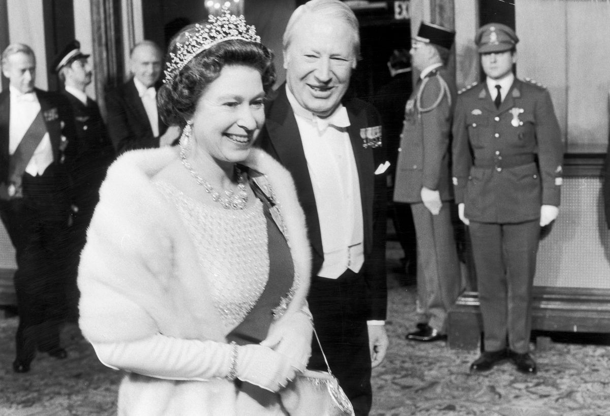 Queen Elizabeth II wore the borrowed Plunket Tiara to the Fanfare for Europe gala in London on January 3, 1973.
