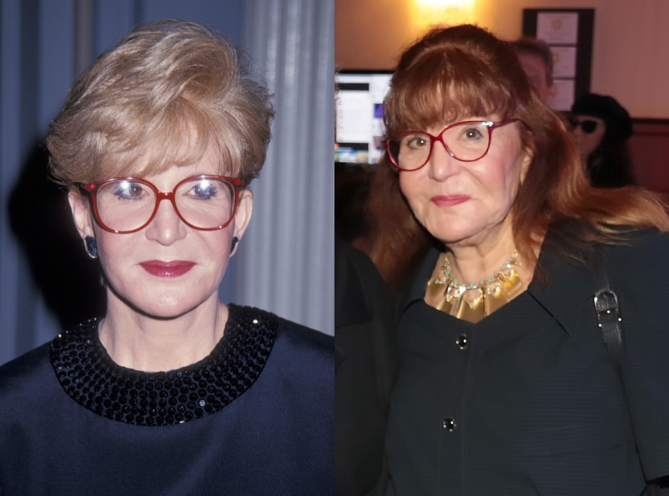 Split image of Sally Jessy Raphael, pictured in 1993 and 2017.