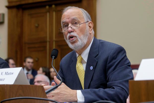 Dr. Félix Matos Rodríguez, Chancellor, The City University of New York, testifies during a House Committee on Education and Workforce Committee hearing on "Antisemitism in Higher Education: Examining the Role of Faculty, Funding, and Ideology" on Capitol Hill, Tuesday, July 15, 2025, in Washington. (AP Photo/Rod Lamkey, Jr.)
