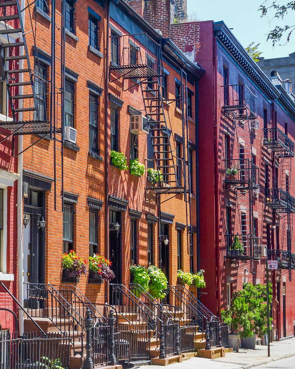 Beautiful buildings in Greenwich Village New York City