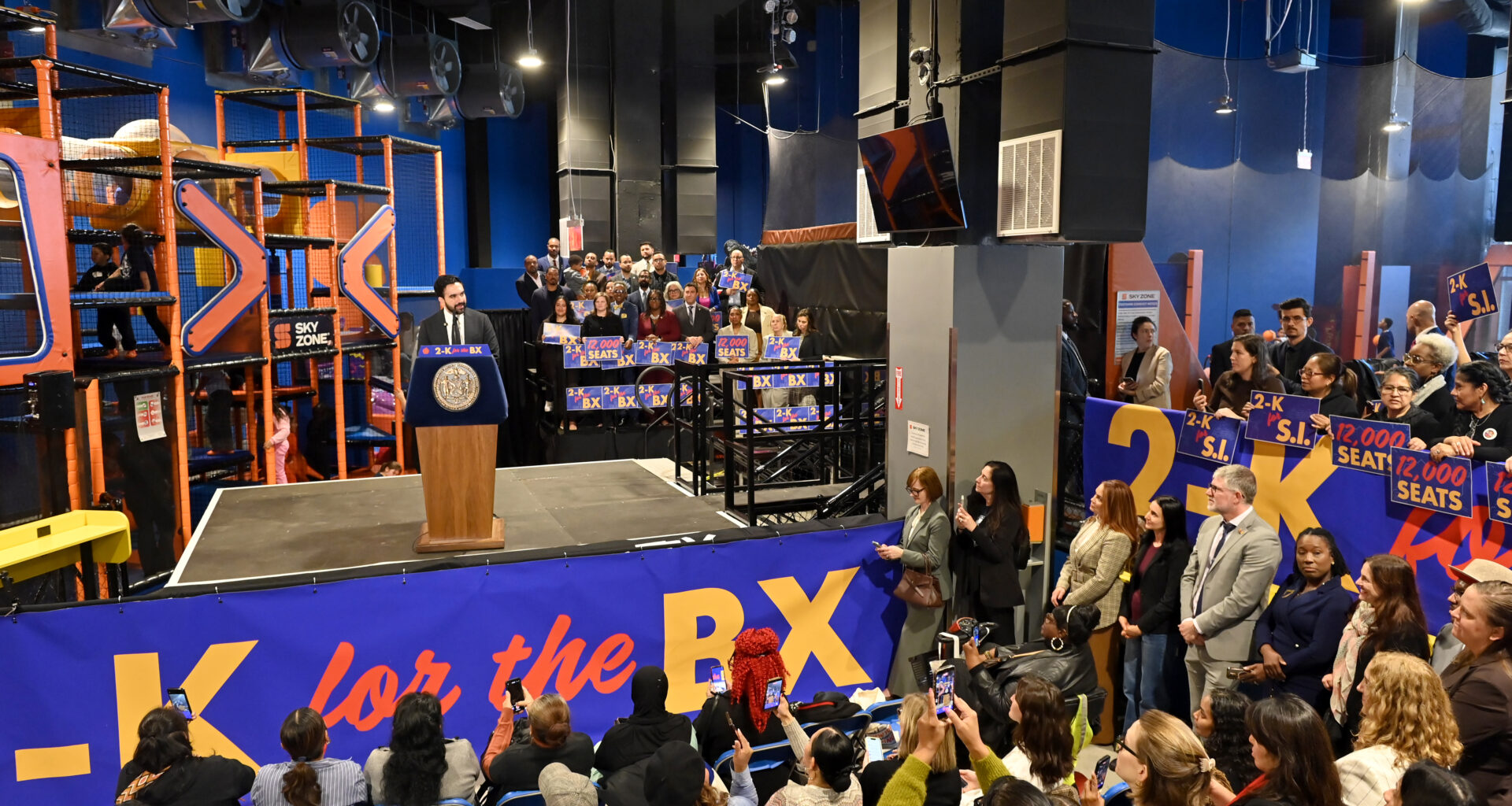 Sky Zone Bronx Hosts Mayor Mamdani, Governor Hochul & NYC Leaders For 2-K Expansion Announcement | The Bronx Daily