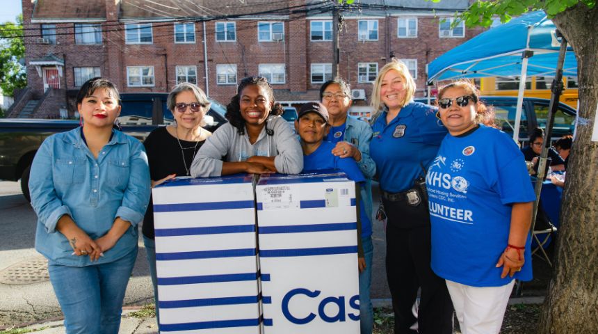 Casper partnered with New York City FC to donate 195 mattresses to families in need. Photo courtesy New York City FC.