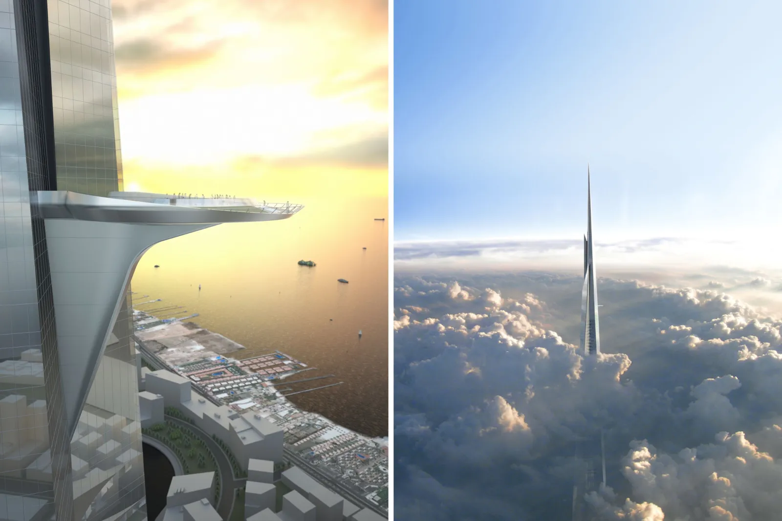 Renderings of the Jeddah Tower.