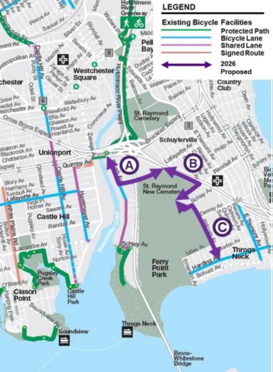 DOT proposes bike network that would connect Throggs Neck to Ferry Point Park – Bronx Times