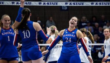 KU volleyball sweeps K-State in Manhattan