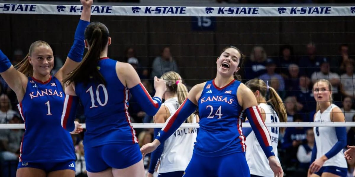 KU volleyball sweeps K-State in Manhattan