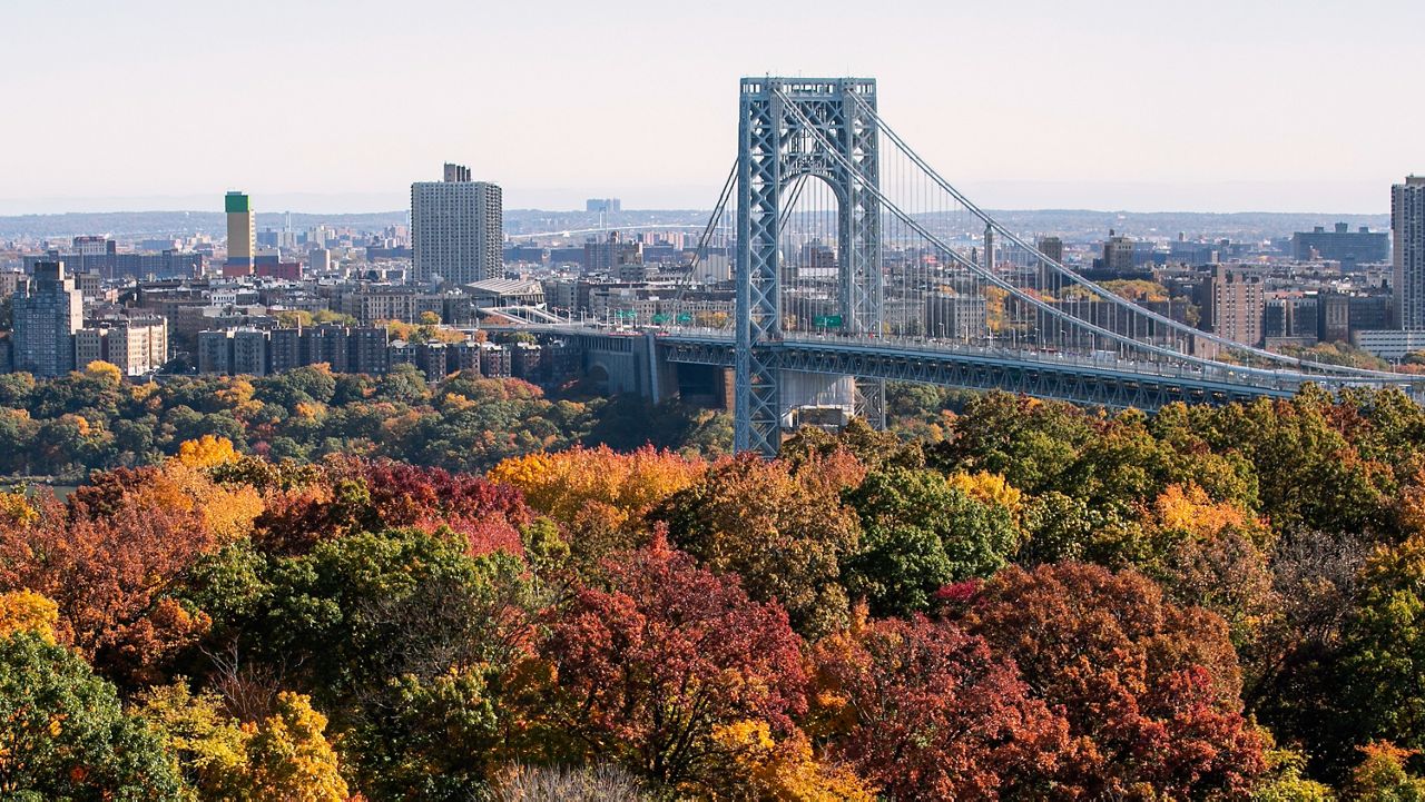 The George Washington Bridge is seen on Oct. 29, 2022, from Fort Lee, New Jersey. (AP Photo/Ted Shaffrey, File)