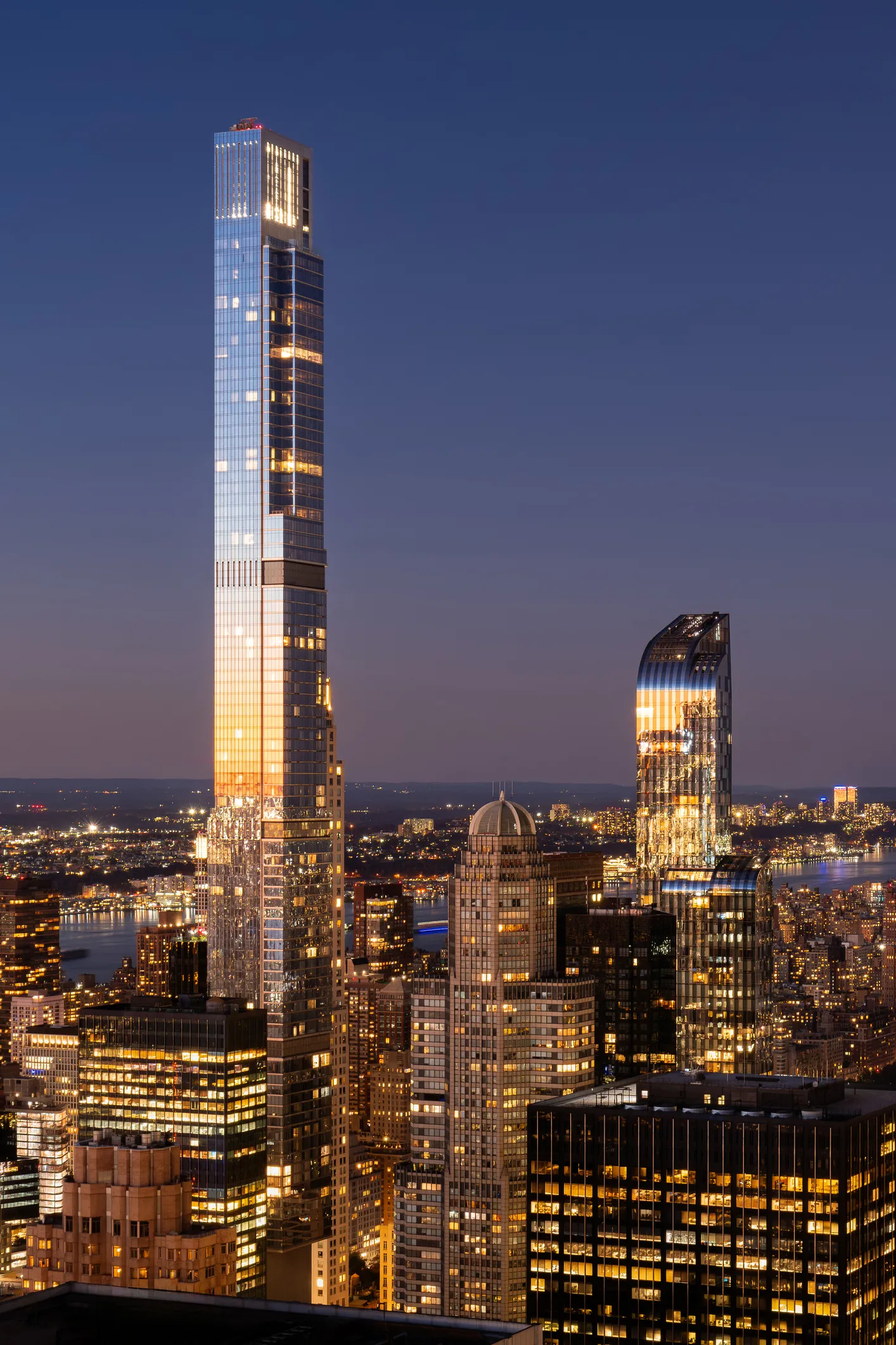 Central Park Tower (left) pictured in November 2022.