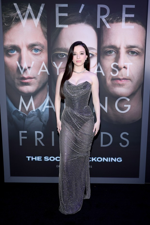 NEW YORK, NEW YORK - OCTOBER 04: Mikey Madison attends Columbia Pictures' "The Social Reckoning" World Premiere at Regal Union Square on October 04, 2026 in New York City. (Photo by Dimitrios Kambouris/Getty Images)
