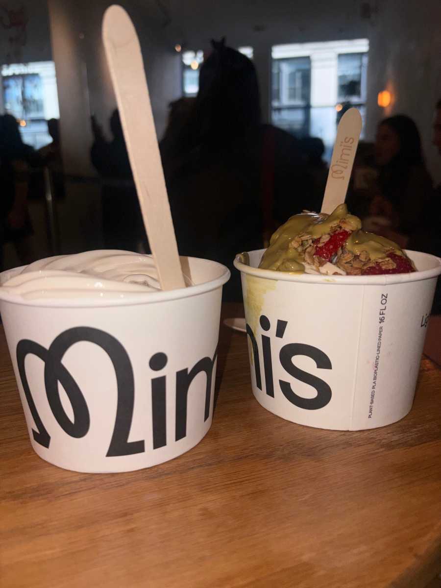 Frozen yogurt from Mimi's.