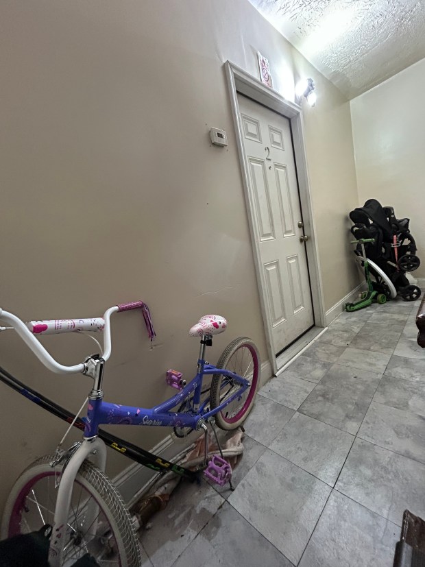 The E. 215th St. apartment near Paulding Ave. in Williamsbridge where Essence Gill-Harris, 3, was allegedly starved to death by her parents. 