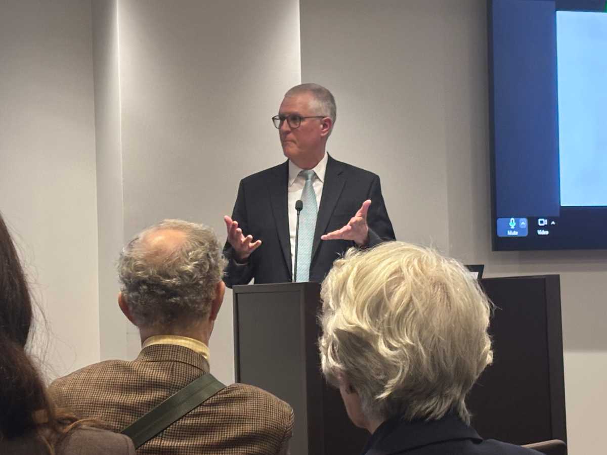 John Q. Barrett, Professor of Law at St. John_s University in New York City, speaking