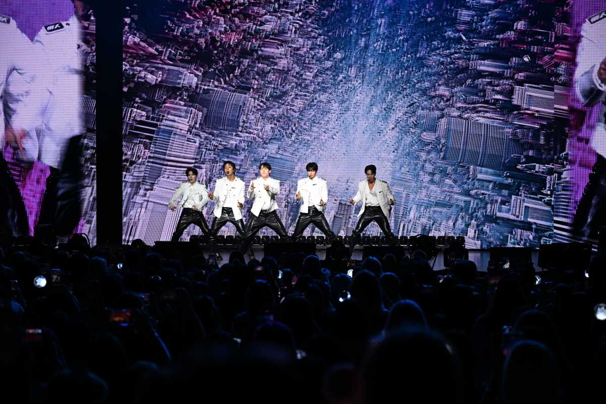MONSTA X performs at the Infosys Theater at Madison Square Garden